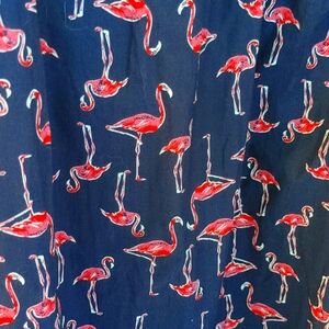 Modcloth Navy More Than Charming Flamingo Novelty Print Cotton Skirt Size 3X